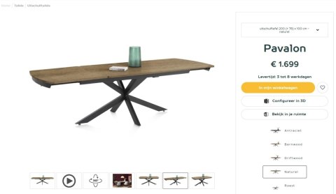 (M, defekt #1) Stół Henders& Hazel Pavalon 200+ 78 x 100 cm Natural VINTAGE OAK