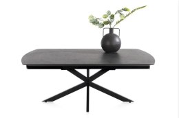 [M, od ręki DEFEKT#2] Największy stół rozkładany Pavalon 200-278x100 cm na centralnej nodze, blat Primo (HPL), kolor antracyt