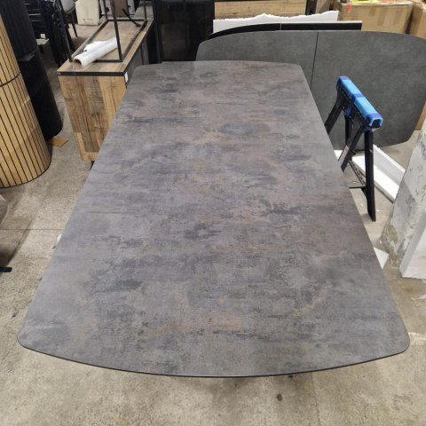 [M, od ręki DEFEKT#2] Największy stół rozkładany Pavalon 200-278x100 cm na centralnej nodze, blat Primo (HPL), kolor antracyt