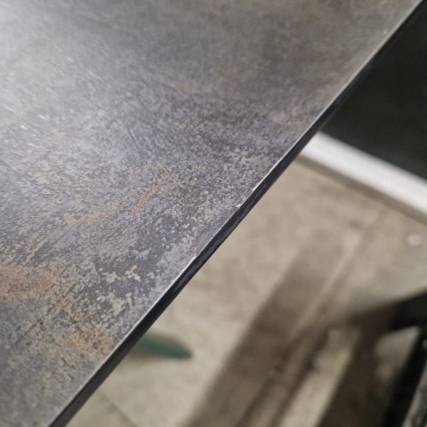 [M, od ręki DEFEKT#2] Największy stół rozkładany Pavalon 200-278x100 cm na centralnej nodze, blat Primo (HPL), kolor antracyt