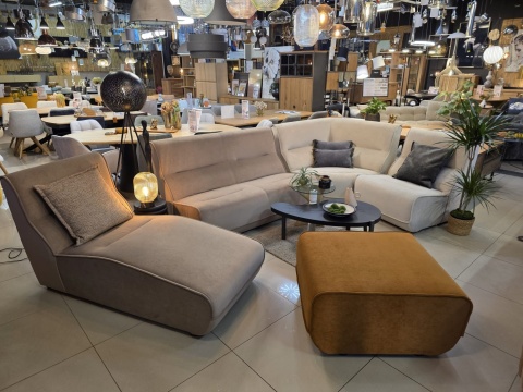 Narożnik modułowy Dublin 358x198 cm (Układ 1+2+C+Szezlong), wysokie oparcie, sprężyny kieszeniowe