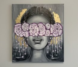 Obraz akrylowy ręcznie malowany w rozmiarze 110x120cm 