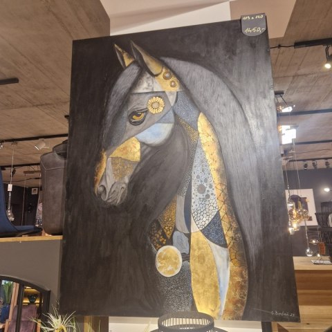 Obraz na sklejce "Arystokrata Nocy" 103x140 cm - unikatowe, ręcznie malowane dzieło S. Biedroń