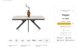 (R/K) Stół Henders& Hazel Vegas 170+ 60 x 100 cm ceramika na szkle hartowanym