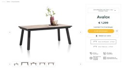 Stół H&H Avalox/ Avalon 190 + 60 x 98 cm DRIFTWOOD nogi X/V/4