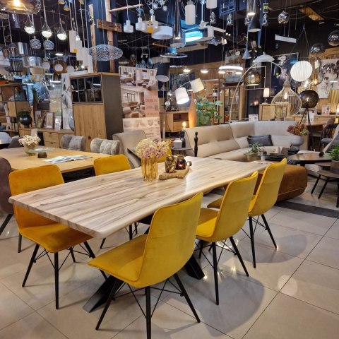 Stół Jadalniany Dakota 200x98 cm - Lity Orzech, Noga Pająk