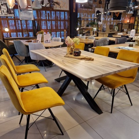 Stół Jadalniany Dakota 200x98 cm - Lity Orzech, Noga Pająk