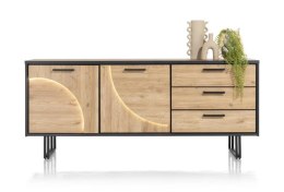 (T, defekt) Komoda H&H AVALON/ Avalox 200 cm natural LED VINTAGE OAK