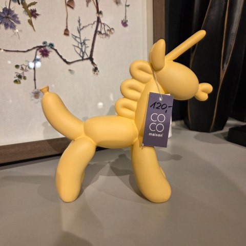 Figurka Dekoracyjna UNICOCO - Żółty Balonowy Jednorożec (COCO Maison)