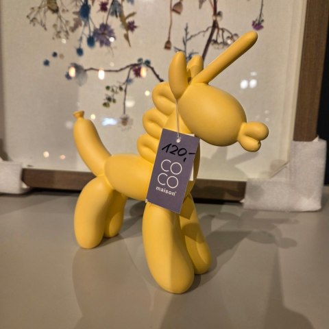Figurka Dekoracyjna UNICOCO - Żółty Balonowy Jednorożec (COCO Maison)