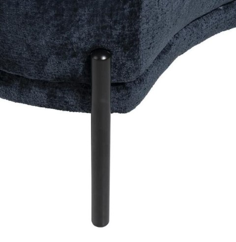 [K] Puf Ronda Niebieski - Połyskujący z Wcięciem na Fotel | Coco Maison