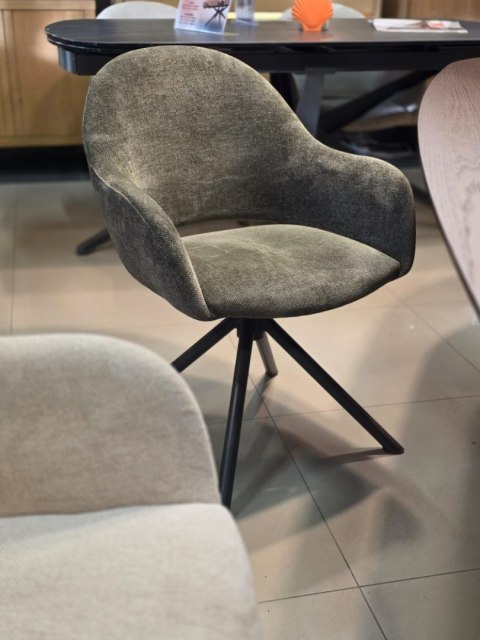 [M] Stół do jadalni TRENTON 240x110 cm, fornir dębowy, kolor Clay, organiczny kształt