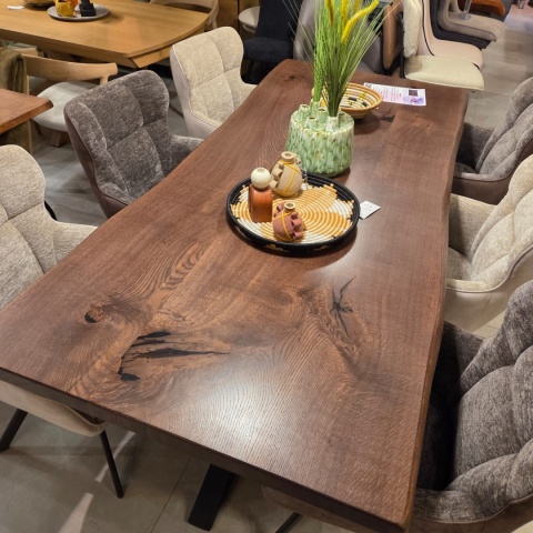 Stół Jadalniany Massivo - Lity Dąb 5 cm (Noga Pająk)