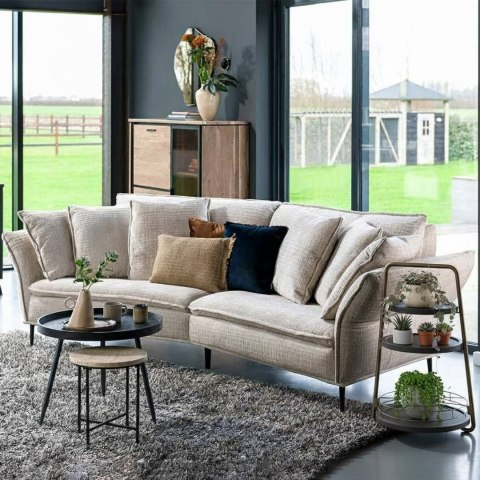 Stolik Pomocniczy / Patera James - 3-Poziomowy Metal i Drewno