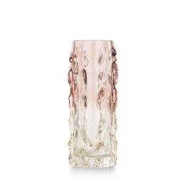 Szklana Waza/ wazon Lena 30 cm - Różowe Ombre i Organiczna Tekstura | COCOmaison