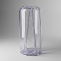 Szklana Waza/ wazon Lila 30 cm - Lawendowe Smugi | COCOmaison