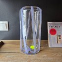 Szklana Waza/ wazon Lila 30 cm - Lawendowe Smugi | COCOmaison