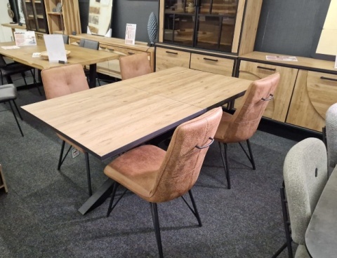 [T] Stół Rozkładany SARDINIË Happy@Home 180-240 cm Primo Laminato Natural Centralna Noga