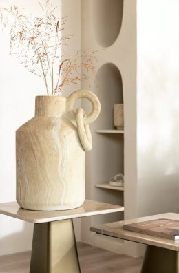 Wazon Dekoracyjny Christy 50 cm - Beżowa Ceramika | Coco Maison