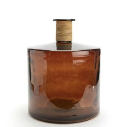 Wazon Szklany Diego 45 cm - Miedziany Recykling i Rafia | Coco Maison