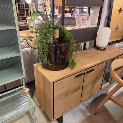 Wazon Szklany Diego 45 cm - Miedziany Recykling i Rafia | Coco Maison