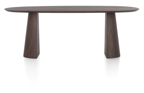 [na zamówienie] Stół do jadalni TRENTON 240x110 cm, fornir dębowy, kolor Clay, organiczny kształt