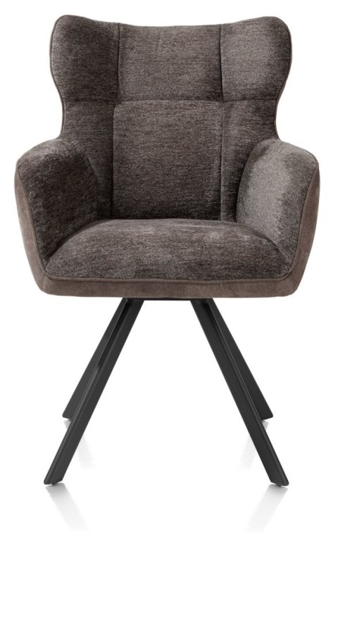 [od ręki] Krzesło Jadalniane Obrotowe Joah Habufa (4 Nóżki, Tapicerka Mikrofibra Calabria Lava/Szenila Enzo)