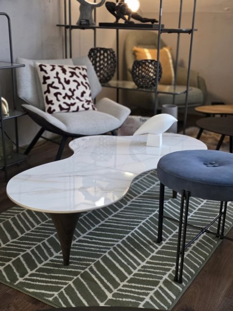 Designerski Stolik Kawowy COCO maison Montana - Blat ze Spieku Palisandro, 139 cm