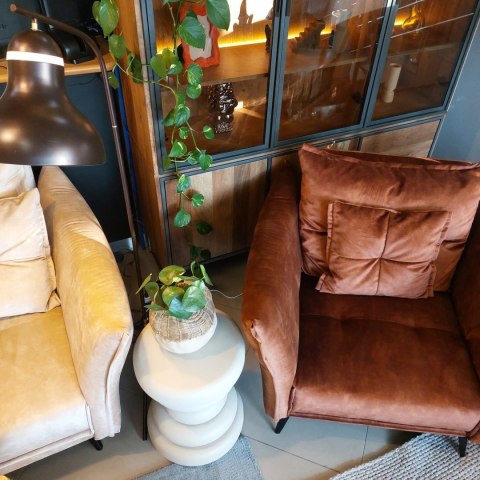 Designerski Stolik Pomocniczy COCO maison Mae - Efekt Kamieni, 50 cm