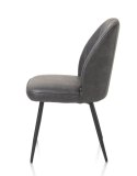 [K] Krzesło jadalniane LEO - Mikrofibra Pala / Antracyt