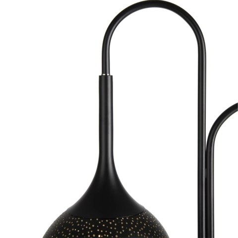 [K] Lampa Podłogowa Perforowana ARJEN Czarno-Złota COCO Maison