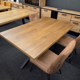 [T, do ręki] Stół Henders& Hazel Metalox centralna noga pająk 160+ 50 x 100 cm