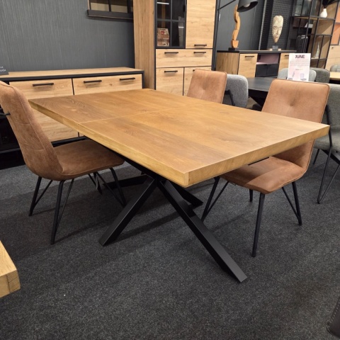 [T, do ręki] Stół Henders& Hazel Metalox centralna noga pająk 160+ 50 x 100 cm