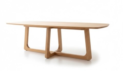 [K, od ręki] Stół Hybrydowy Arvada & Almora 250 cm - Lity Dąb | Lakier Platinum