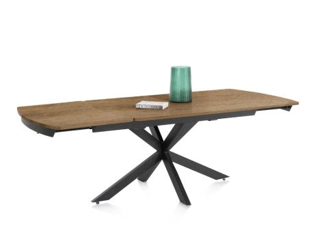 [K, od ręki] Stół rozkładany Pavalon 140-190x100 cm na centralnej nodze, blat Primo Laminato (HPL) w kolorze NATURAL