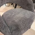 Krzesło Obrotowe Habufa Haamstede - Tkanina Szenilowa Livigno Antracyt/ Dwa warianty nogi do wyboru