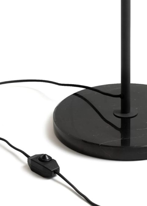 Lampa Podłogowa Daan 176 cm - Brązowa imitacja drewna, Marmurowa Podstawa, Stolik | COCO maison