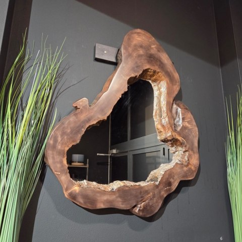 Lustro Unikatowe z Plastra Lipy - 100 x 80 cm | Rękodzieło