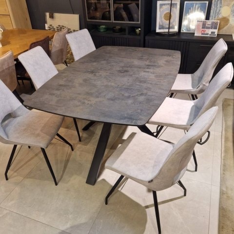 [M] Stół rozkładany PALACE 160-210 cm - Antracyt / Noga Pająk