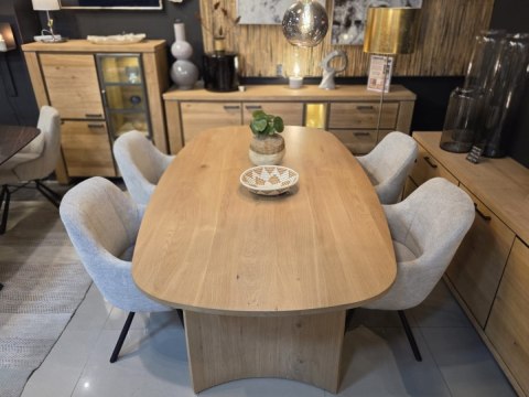 Obrotowy Fotel Eva Habufa - Tkanina Livigno, Rdzeń Sprężynowy, Kolor Kamyk (Pebble) jasnoszary