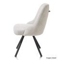 Obrotowy Fotel Jadalniany Habufa Eva - Tkanina Livigno Cream