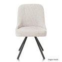 Obrotowy Fotel Jadalniany Habufa Eva - Tkanina Livigno Cream