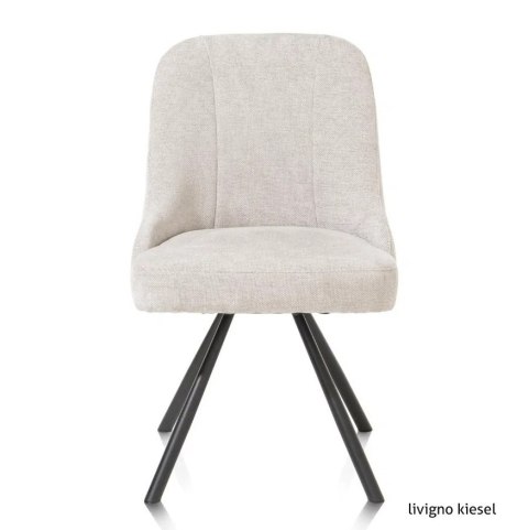 Obrotowy Fotel Jadalniany Habufa Eva - Tkanina Livigno Cream