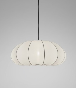 Luksusowa Lampa Wisząca COCO maison Sierra – Biały Abażur Tekstylny, Ø60 cm