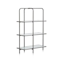 Stylowy Regał COCO maison Louis - Szkło Ondulowane i Metal, 110 cm