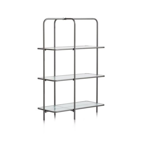 Stylowy Regał COCO maison Louis - Szkło Ondulowane i Metal, 110 cm