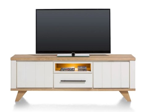 Szafka RTV Jardin 170 cm - Railway Brown & Pure White | Henders & Hazel