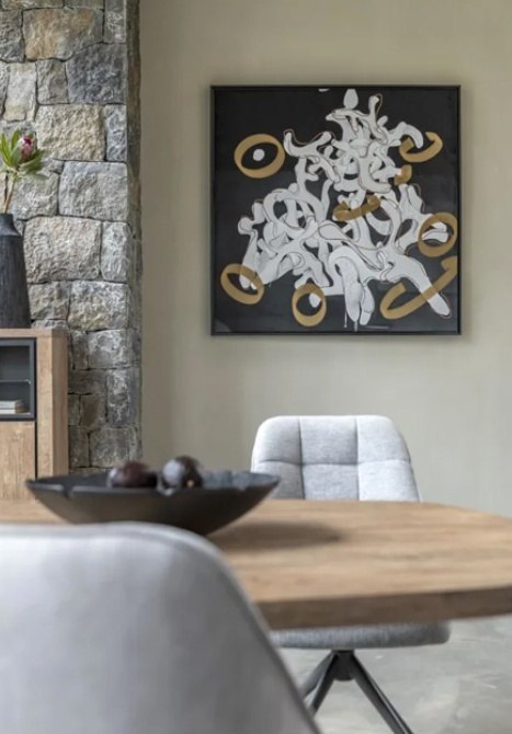 Wielkoformatowy Obraz na Welurze COCO maison Dancing Notes - 120x120 cm