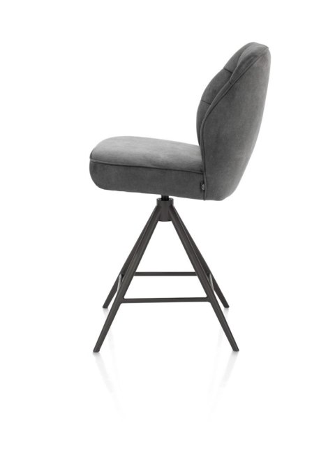 [na zamówienie] Hoker Obrotowy Bell 68 cm - Antracytowa Mikrofibra, Sprężyny Kieszeniowe