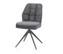 [na zamówienie] Krzesło jadalniane Bell - Antracyt / Miks Tkanin / Obrotowe/ CALABRIA-VADA